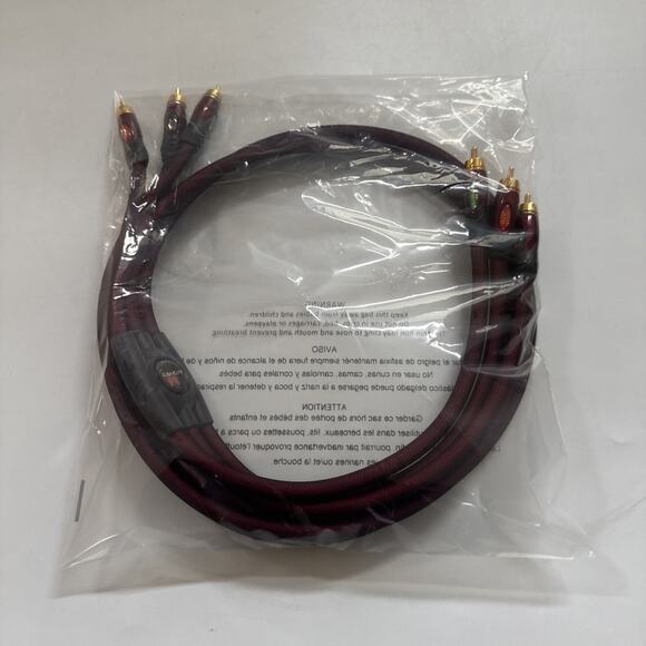 Monster THX Certified Audio Video Cable RCA Male to Male Red‎ Mesh 45" - Picture 7 of 7